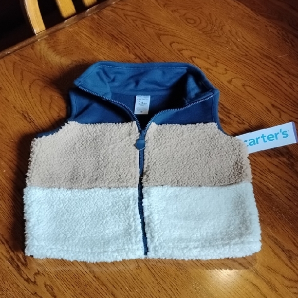 Manteau Bébé Carter's 12 Mois - Bleu à Carreaux - Flanelle - Occasion Très Bon état - Unisexe